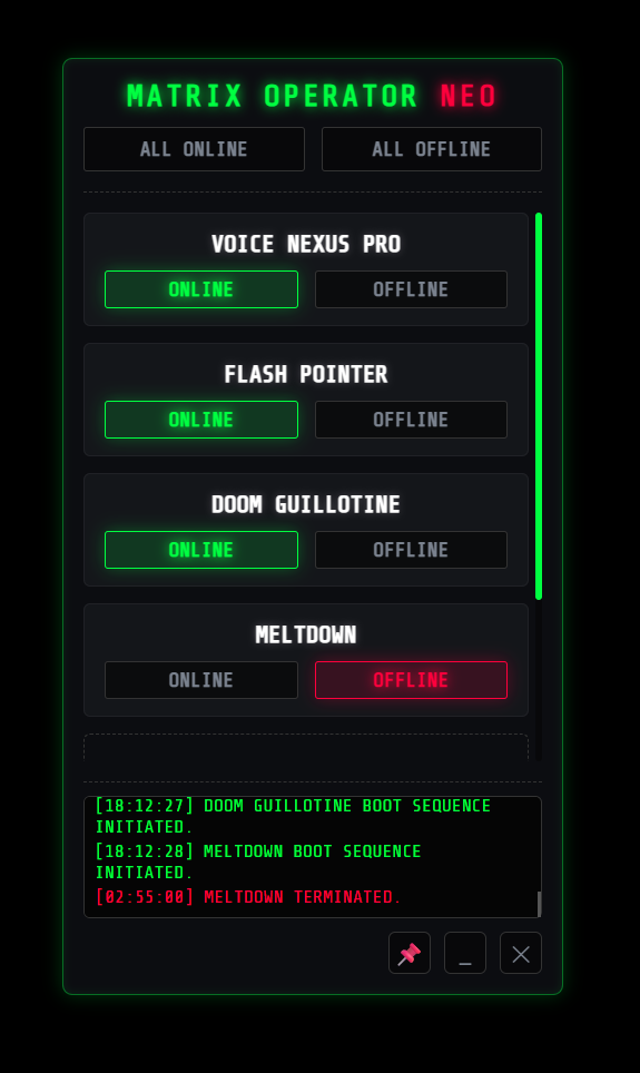 MATRIX Operator UI